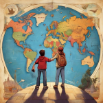 ילדים בטיול ארוך בעולם